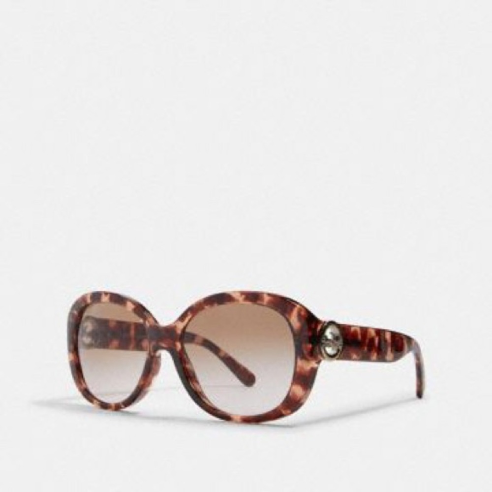 COACH OVERSIZED METAL SOFT SQUARE SUNGLASSES